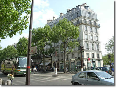 Le début du boulevard Beaumarchais à Paris.