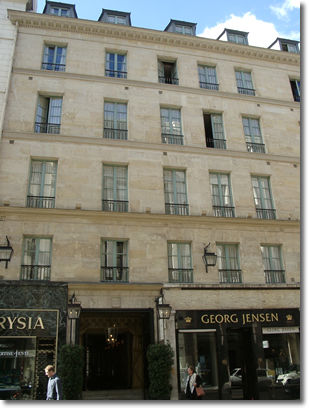 L'hôtel de France et Choiseul, 239 rue Saint-Honoré à Paris.