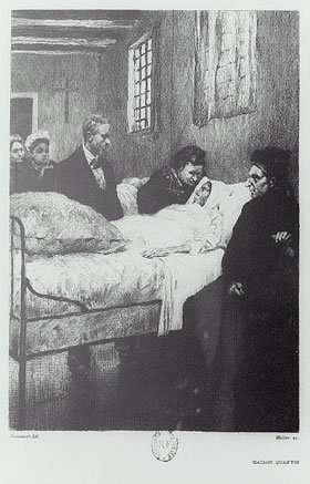 Germinie Lacerteux, l'héroïne des Goncourt, à l'hôpital Lariboisière. Germinie Lacerteux, l'héroïne des Goncourt, à l'hôpital Lariboisière.