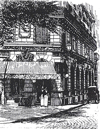 La Maison Dorée vers 1843. La Maison Dorée vers 1843.