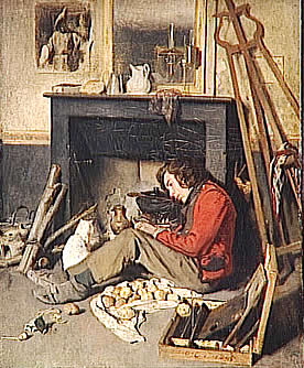 Intérieur d'atelier, par Octave Tassaert (Musée du Louvre). Intérieur d'atelier, par Octave Tassaert (Musée du Louvre).