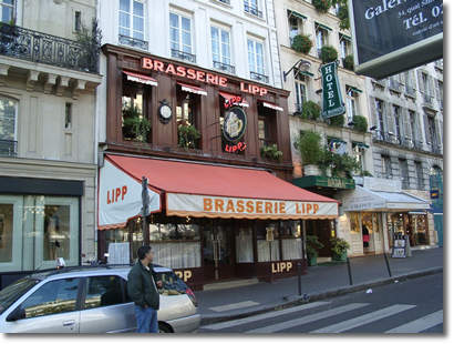 La brasserie Lipp, 151 bd Saint-Germain à Paris.
