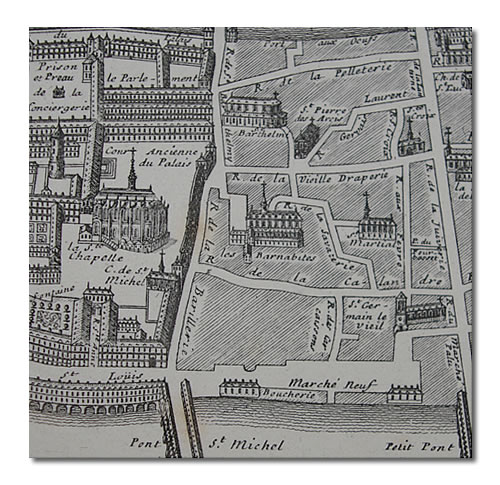 La rue de la Calandre (plan du début XVIIIe siècle)